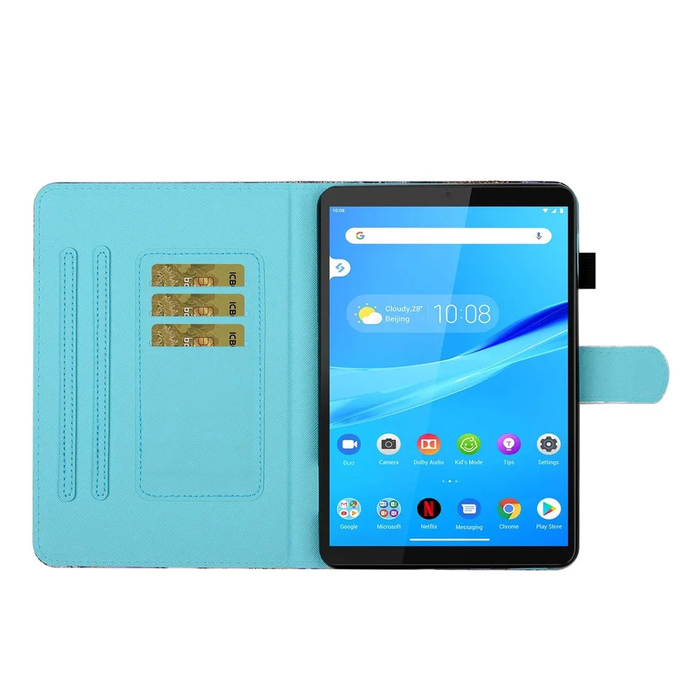 For Samsung Galaxy Tab A9+ Case PU Leather Stand Pattern Tablet Cover - Colorful Butterflies - 3