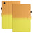 For Samsung Galaxy Tab A9 Leather Case Gradient Color Stand Tablet Cover with Card Slots - Orange / Yellow - 1