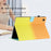 For Samsung Galaxy Tab A9 Leather Case Gradient Color Stand Tablet Cover with Card Slots - Orange / Yellow - 5