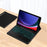 For Samsung Galaxy Tab S10+ / S9+  / S8+ / S7+ / S7 FE Backlight Touchpad Bluetooth-Compatible Keyboard with Pen Slot Leather Tablet Case - 7