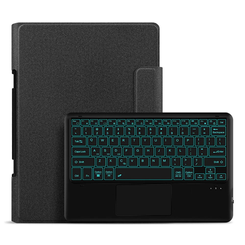For Lenovo Yoga Pad Pro Backlight Touchpad Bluetooth-compatible Keyboard with Pen Slot Leather Tablet Case - 2