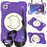For Samsung Galaxy Tab A9 Case PC+Silicone Ring Kickstand Tablet Cover with Shoulder Strap -  Dark Purple - 1