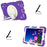 For Samsung Galaxy Tab A9 Case PC+Silicone Ring Kickstand Tablet Cover with Shoulder Strap -  Dark Purple - 2