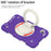 For Samsung Galaxy Tab A9 Case PC+Silicone Ring Kickstand Tablet Cover with Shoulder Strap -  Dark Purple - 5
