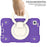 For Samsung Galaxy Tab A9 Case PC+Silicone Ring Kickstand Tablet Cover with Shoulder Strap -  Dark Purple - 6