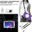 For Samsung Galaxy Tab A9 Case PC+Silicone Ring Kickstand Tablet Cover with Shoulder Strap -  Dark Purple - 7