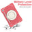For Samsung Galaxy Tab A9+ Case Scratch-proof PC+Silicone Tablet Cover with Ring Kickstand - Begonia Red - 4