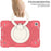 For Samsung Galaxy Tab A9+ Case Scratch-proof PC+Silicone Tablet Cover with Ring Kickstand - Begonia Red - 6