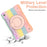 For Samsung Galaxy Tab A9+ Tablet Case PC+Silicone Rotatable Kickstand Protective Cover - Colorful Rose Gold - 4