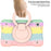 Tablet Cases for Samsung Galaxy Tab A9 Shell PC+Silicone Protective Case with Shoulder Strap - Colorful Rose Gold - 6