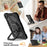 For Samsung Galaxy Tab A9+ Rugged Case Handle Kickstand Tablet Cover with Shoulder Strap - Black+Black - 7