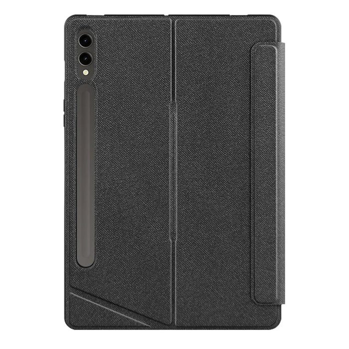For Samsung Galaxy Tab S9 FE+ Leather Case + Bluetooth-compatible Keyboard with Backlight Trackpad - 6