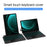 For Samsung Galaxy Tab S9 FE+ Leather Case + Bluetooth-compatible Keyboard with Backlight Trackpad - 7