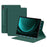 For Samsung Galaxy Tab S9 FE+ Leather Case Stand Magnetic Tablet Cover with Auto Sleep / Wake - Green - 1