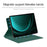 For Samsung Galaxy Tab S9 FE+ Leather Case Stand Magnetic Tablet Cover with Auto Sleep / Wake - Green - 2