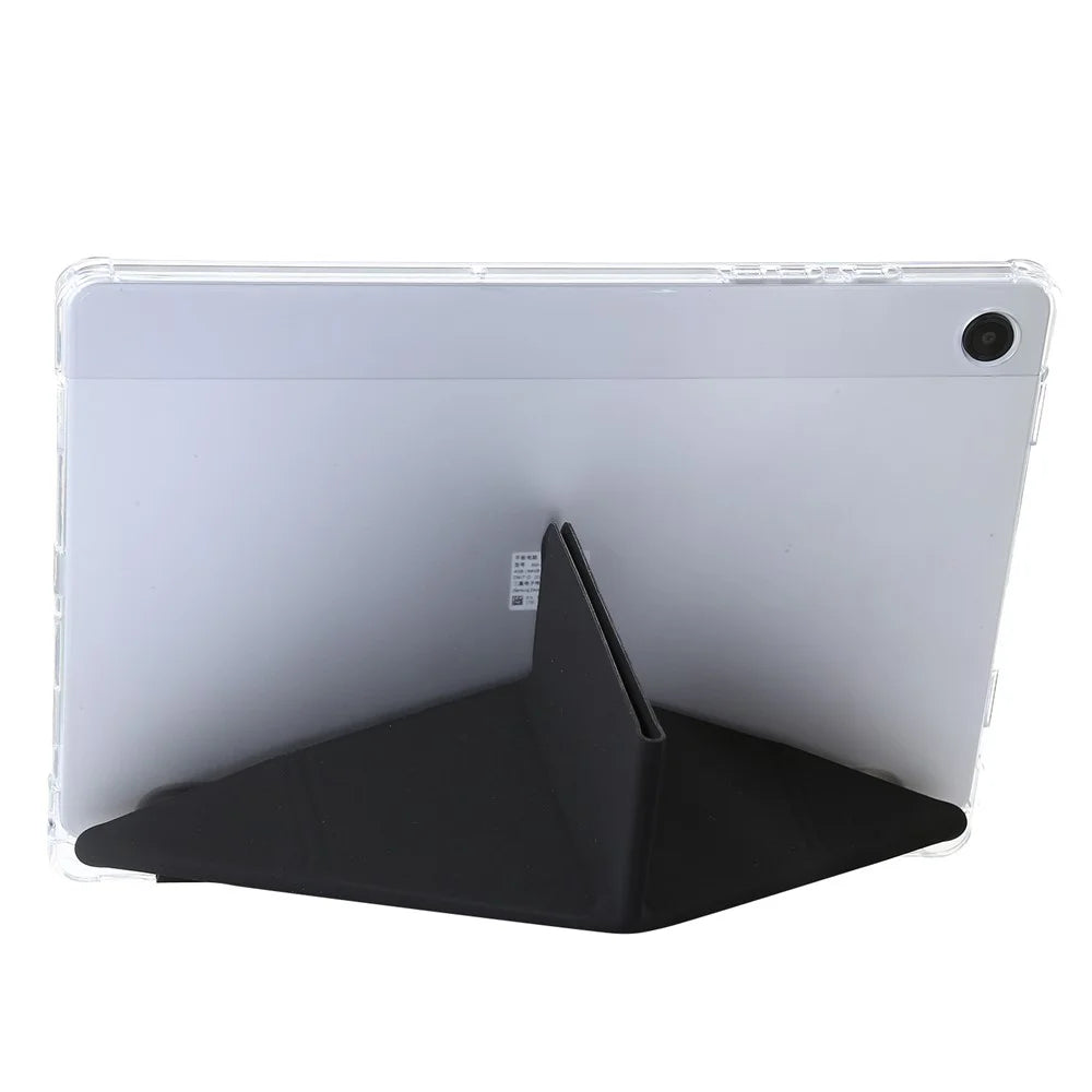 For Samsung Galaxy Tab A11 / A9 Case PU+Acrylic+TPU Auto Wake / Sleep Tablet Stand Cover - Black - 2