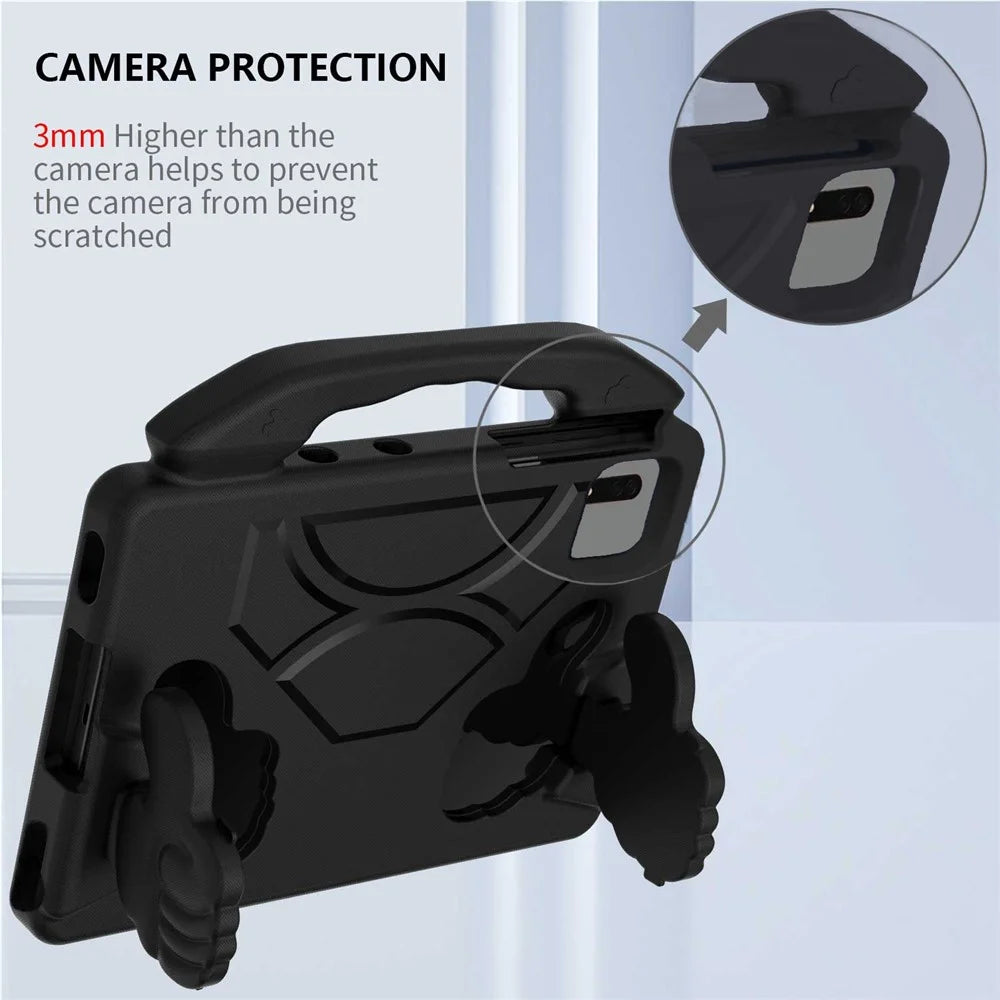 For Samsung Galaxy Tab S11 / Xiaomi Redmi Pad SE  / Pad 2 11 / Pad 5 / Lenovo Tab M11 / Xiaoxin Pad 11 2024 EVA Case Thumb Bracket Kickstand Tablet Cover - Black - 6