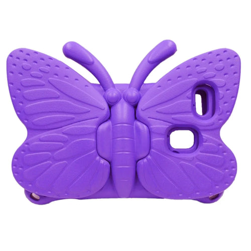 For Samsung Galaxy Tab A7 Lite 8.7-inch / Tab A9 Case Butterfly Style Kickstand EVA Tablet Cover - Purple - 1