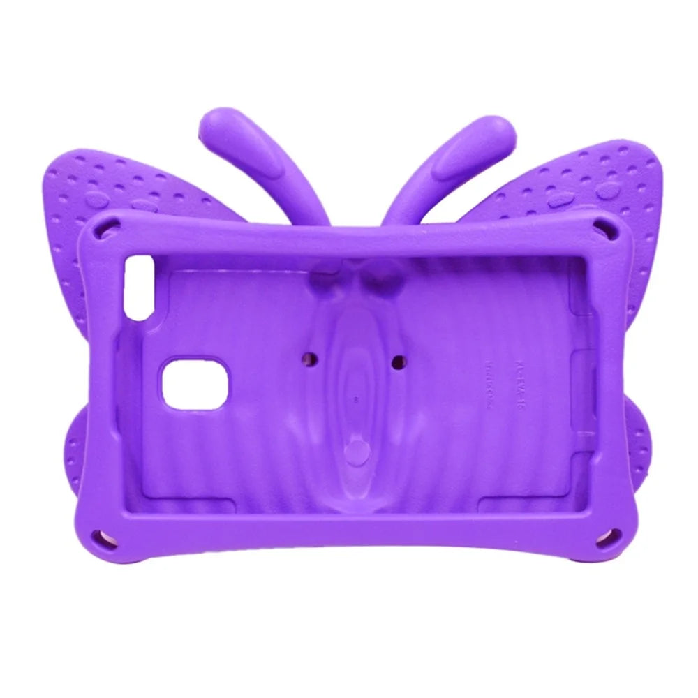 For Samsung Galaxy Tab A7 Lite 8.7-inch / Tab A9 Case Butterfly Style Kickstand EVA Tablet Cover - Purple - 2