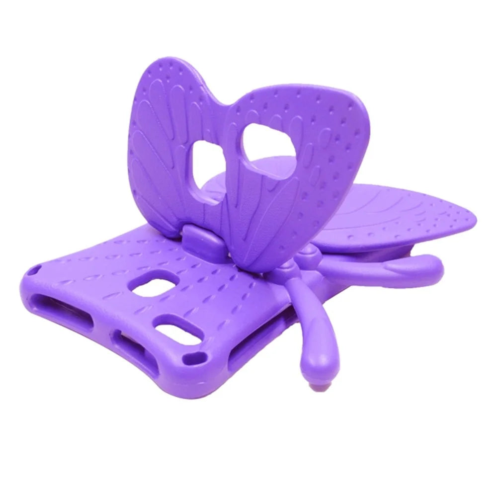 For Samsung Galaxy Tab A7 Lite 8.7-inch / Tab A9 Case Butterfly Style Kickstand EVA Tablet Cover - Purple - 4