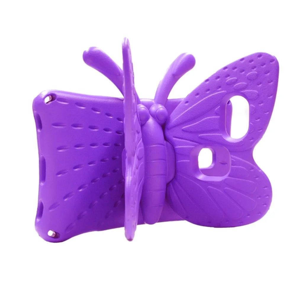For Samsung Galaxy Tab A7 Lite 8.7-inch / Tab A9 Case Butterfly Style Kickstand EVA Tablet Cover - Purple - 5