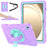 X-Shaped Series for Samsung Galaxy Tab A9+ Case PC+Silicone Rugged Shockproof Tablet Cover - Purple+Cyan - 1