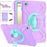 X-Shaped Series for Samsung Galaxy Tab A9+ Case PC+Silicone Rugged Shockproof Tablet Cover - Purple+Cyan - 2