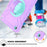 X-Shaped Series for Samsung Galaxy Tab A9+ Case PC+Silicone Rugged Shockproof Tablet Cover - Purple+Cyan - 3