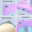 X-Shaped Series for Samsung Galaxy Tab A9+ Case PC+Silicone Rugged Shockproof Tablet Cover - Purple+Cyan - 5