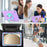 X-Shaped Series for Samsung Galaxy Tab A9+ Case PC+Silicone Rugged Shockproof Tablet Cover - Purple+Cyan - 7