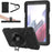 X-Shaped Series for Samsung Galaxy Tab A7 Lite 8.7-inch Tablet Case PC+Silicone Rotatable Kickstand Cover - All Black - 1