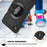 X-Shaped Series for Samsung Galaxy Tab A7 Lite 8.7-inch Tablet Case PC+Silicone Rotatable Kickstand Cover - All Black - 3