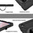 X-Shaped Series for Samsung Galaxy Tab A7 Lite 8.7-inch Tablet Case PC+Silicone Rotatable Kickstand Cover - All Black - 4