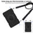 X-Shaped Series for Samsung Galaxy Tab A7 Lite 8.7-inch Tablet Case PC+Silicone Rotatable Kickstand Cover - All Black - 6