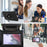 X-Shaped Series for Samsung Galaxy Tab A7 Lite 8.7-inch Tablet Case PC+Silicone Rotatable Kickstand Cover - All Black - 7