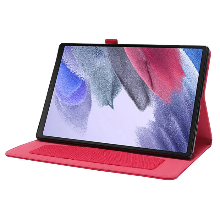 For Lenovo Tab M10 (Gen 3) Leather Case Business Folio Stand Tablet Cover with Card Slot - Red - 2