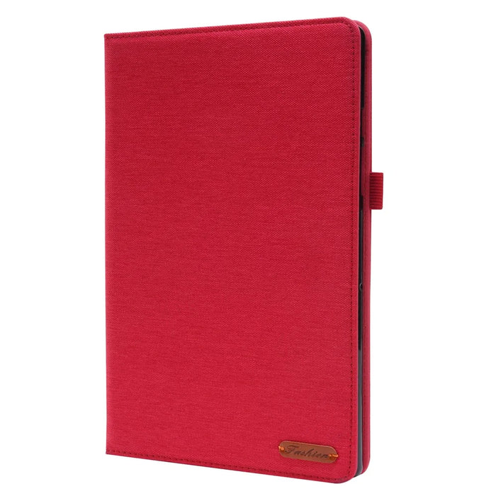 For Lenovo Tab M10 (Gen 3) Leather Case Business Folio Stand Tablet Cover with Card Slot - Red - 5