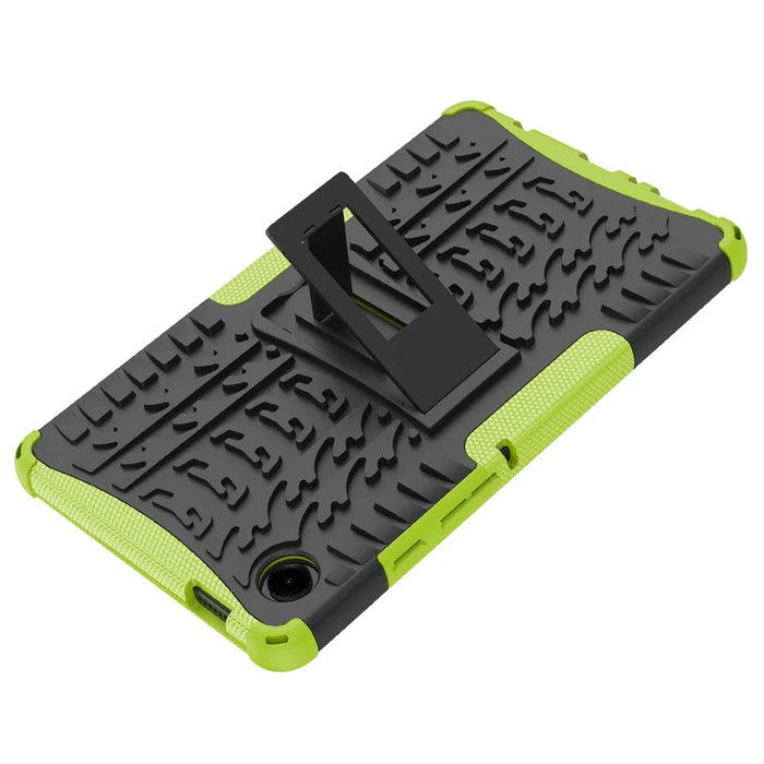 For Samsung Galaxy Tab A11 / A9 Kickstand Cover Tire Texture Anti-slip Tablet Case - Green - 4