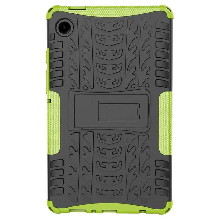 For Samsung Galaxy Tab A11 / A9 Kickstand Cover Tire Texture Anti-slip Tablet Case - Green - 6