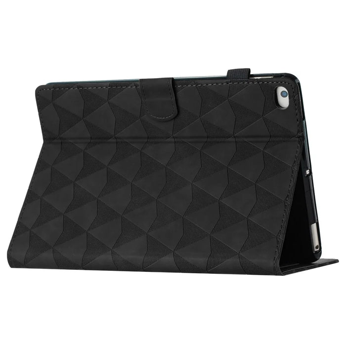 For iPad Mini  /  Mini 2  /  mini 3  /  mini 4  /  mini (2019) 7.9 inch Leather Case Stand Diamond Texture Tablet Cover - Black - 3