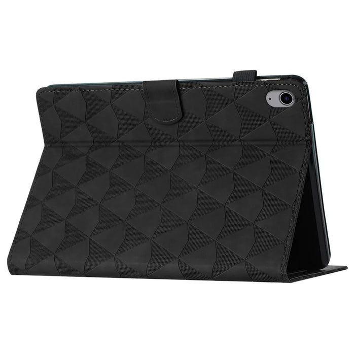 For iPad mini (2024) / mini (2021) Case Stand Diamond Texture Leather Tablet Cover Auto Wake  /  Sleep - Black - 3