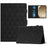 For Samsung Galaxy Tab A11+ / A9+ Case Diamond Pattern Leather Tablet Cover with Card Holder - Black - 1