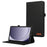 For Samsung Galaxy Tab A9 Tablet Case Cloth Texture Folio Stand Leather Cover with Card Slot - Black - 1