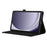For Samsung Galaxy Tab A9 Tablet Case Cloth Texture Folio Stand Leather Cover with Card Slot - Black - 3
