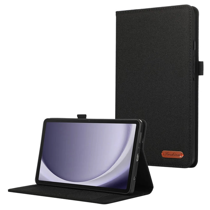 For Samsung Galaxy Tab A9+ Case Shockproof Leather Folio Stand Tablet Cover - Black - 1