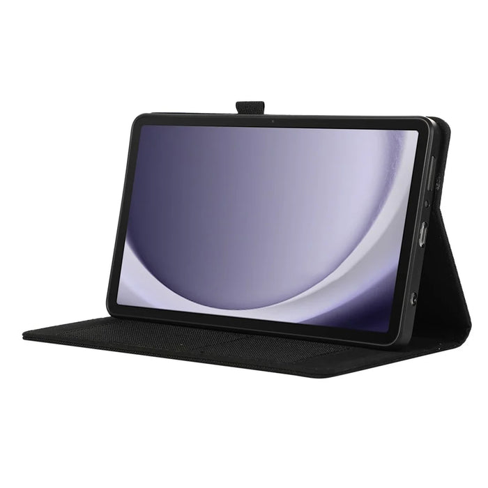 For Samsung Galaxy Tab A9+ Case Shockproof Leather Folio Stand Tablet Cover - Black - 3