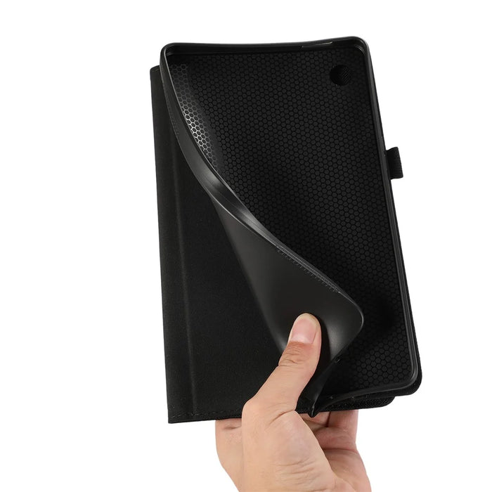 For Samsung Galaxy Tab A9+ Case Shockproof Leather Folio Stand Tablet Cover - Black - 5