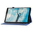 For Lenovo Tab M10 Plus (3rd Gen) Tablet Case Cloth Texture Card Holder Leather Cover - Blue - 2