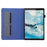For Lenovo Tab M10 Plus (3rd Gen) Tablet Case Cloth Texture Card Holder Leather Cover - Blue - 3