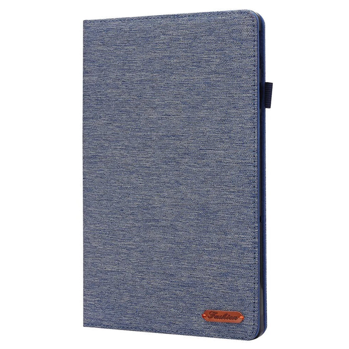 For Lenovo Tab M10 Plus (3rd Gen) Tablet Case Cloth Texture Card Holder Leather Cover - Blue - 4
